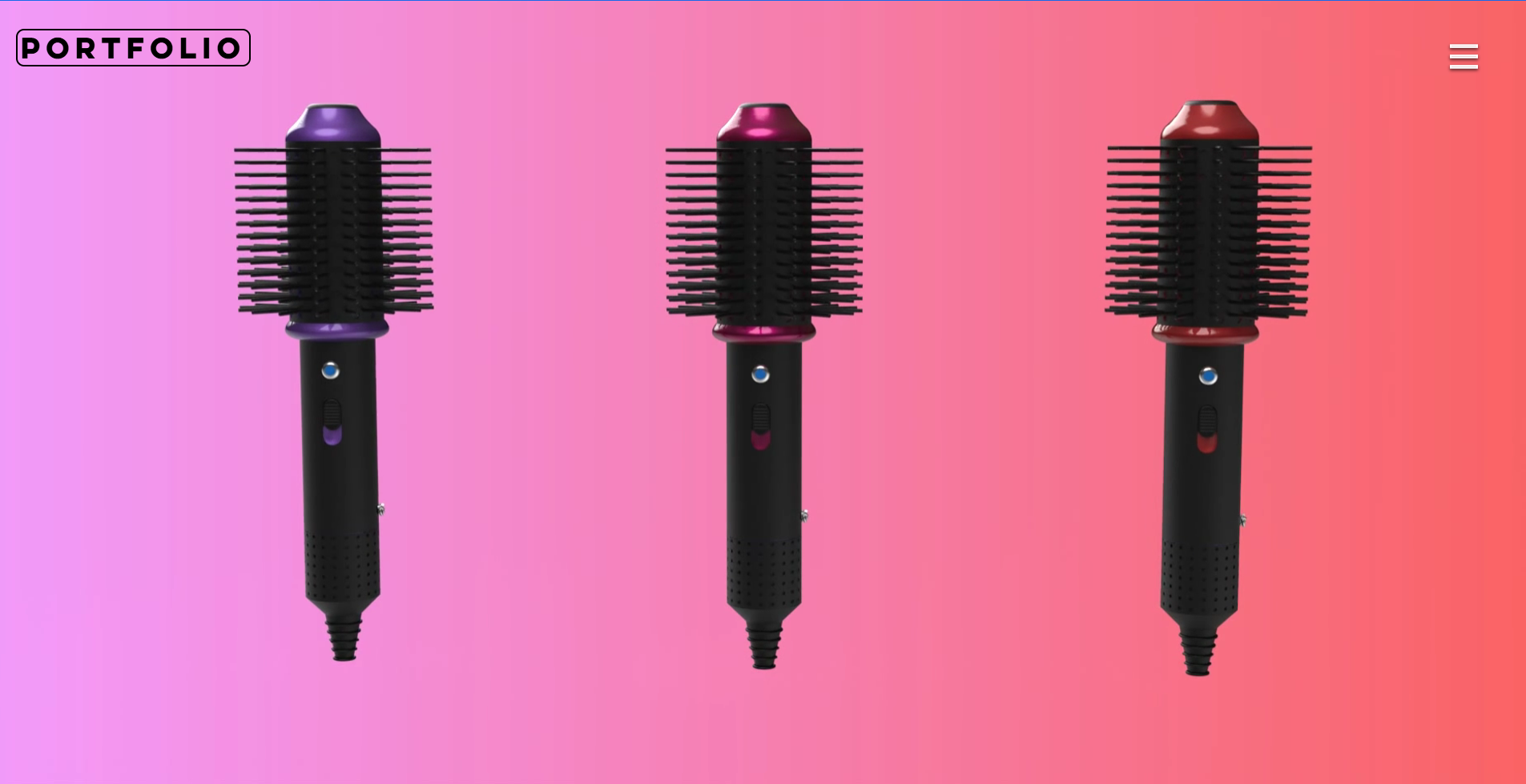 Hair dryer redesign — colour variants